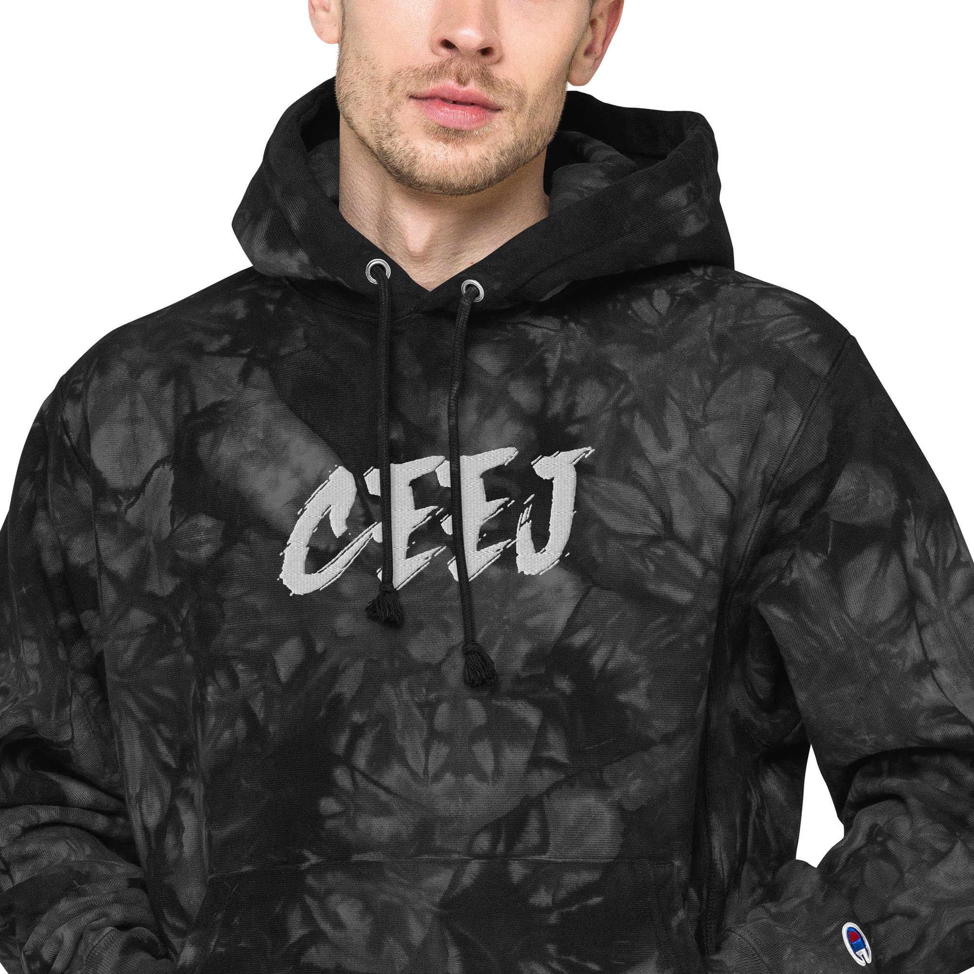 Unisex CEEJ Champion tie-dye hoodie - Image 3